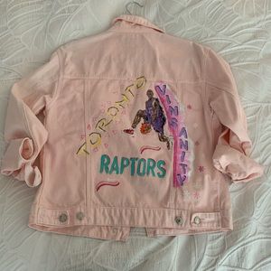 Custom hand painted jacket Vince carter raptors